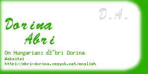 dorina abri business card